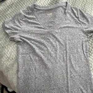 Grey v neck shirt